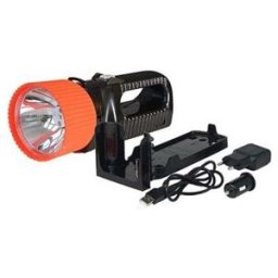 AccuLux Projecteur LED longue portée 230V/12-24V, noir/rouge 442181 (442181)