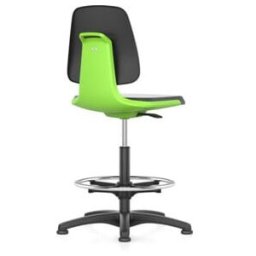 bimos Chaise de travail Labsit 3, cuir K vert, hauteur d'assise 520-770 mm (9121-MG01-3280)