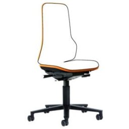 bimos siège de travail Neon siège de base avec roulettes Flexband orange hauteur d'assise 450-620 mm sans rembourrage (9563-9999-3279)