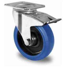 CASCOO Roulette pivotante avec frein total ø 100 mm Série R4F1 à roulement (TBP25W0100R4F1R0N)