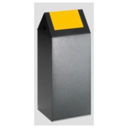 VAR Distributeur de recyclage WSG 55 S corps argent antique trappe jaune 60 l (21020)