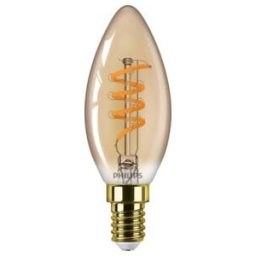 Philips Ampoule LED bougie E14 verre doré DIM MAS VLE (31603400)