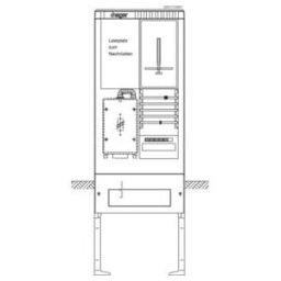 Hager Colonne de raccordement compteur 1ZP + 1LP, 2 pôles ZAS175MH1 (ZAS175MH1)