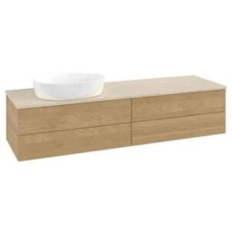 V&B; Meuble sous lavabo avec façade structure Antao 160x50 cm, couleur WBP botticino, chêne miel ; Villeroy & Boch (K26113HN)