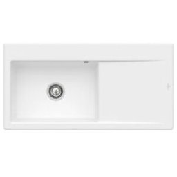 V&B; Évier Subway Style 60, cuve à gauche, blanc pierre CeramicPlus ; Villeroy & Boch (336200RW)