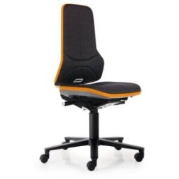 bimos Neon avec roulettes rembourrage tissu Flexband orange Assise 450-620 mm contact permanent (9563-6801-3279)
