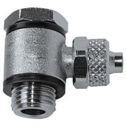 Riegler Raccord pivotant 90° « value line » G1/4 mâle, MS verni, Clé 10/8 (13.614-10-E)