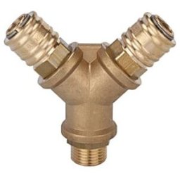 Riegler Distributeur avec 2 raccords rapides NW7,2, G 1/4 AG, »R26EMS« (245.31-E)