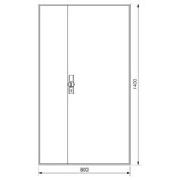 Hager Armoire compteur universZ 1400×800×205, IP44 ZB53S (ZB53S)