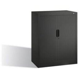 Buffet à dossiers C+P Omnispace avec volet roulant, 2 hauteurs de dossiers, H1030xL800xP420mm gris noir ; C + P Möbelsysteme (3241-00 S00002)