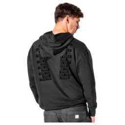 Sweat à capuche STIER, Couleur Noir, Taille M, coton organique (905787)