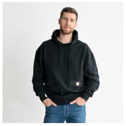 Sweat à capuche STIER Heavy Functional Pocket, Couleur Noir, Taille XXL, coton organique (906681)