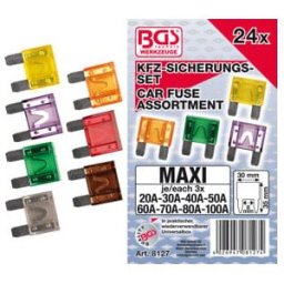 BGS Assortiment de fusibles auto maxi 24 pièces ; BGS technic (8127)
