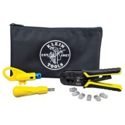 Klein Tools Set d'installation réseau RJ45 Cat5e Cat6 Pince à sertir et à poinçonner (VDV026212)