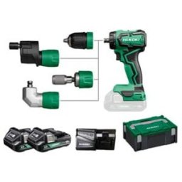 HiKOKI Perceuse-visseuse sans fil Quick DS18DDQ (2,0 Ah) (HSC II) avec accessoires (DS18DDQWRZ)