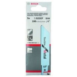 BOSCH Lame de scie sabre S 522 EF VE, 5 pièces, flexible pour métal (2608656012)