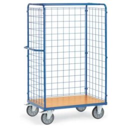 fetra Chariot à paquets 8583-1 parois grillagées - charge max. 600kg pneus TPE (8583-1)