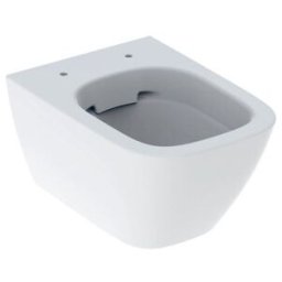 Geberit WC suspendu, cuvette à chasse profonde Smyle Square 4,5 l, vrk A, fermé, sans bride, blanc/KeraTe (500379018)