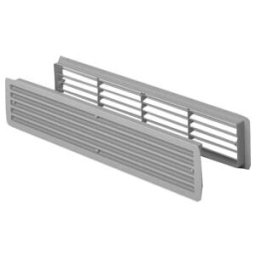 HOJU Grille de ventilation pour salle de bain L 457 mm, H 92 mm couleur acier inoxydable (9020 EO)