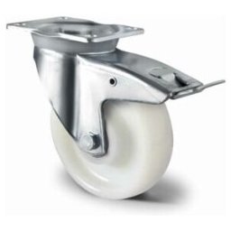 CASCOO Roulette orientable avec frein total ø 125 mm Série Z0Z0, roulement à billes double K-Serie (THP5KW0125Z0Z0D0N)