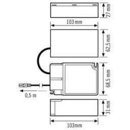 ESYLUX Dispositif de commande EQ10127793 Driver LED plug-and-play DALI-2 700mA (EQ10127793)