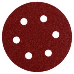 25 feuilles abrasives auto-agrippantes, 80 mm, P 240, série « professional », pour bois et métal, pour ponceuse excentrique metabo (624057000)