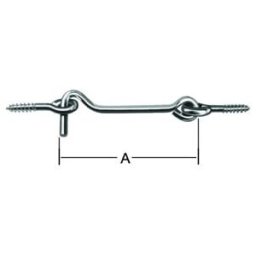 VORMANN Équerre de chaise avec œillet, 120 mm inoxydable, inox (010082120)