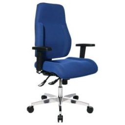 Chaise de bureau pivotante avec mécanisme synchrone ponctuel bleu 430-510 mm san ; Topstar (PI990BC6)