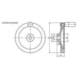 KIPP Volant à disque en alu moyeu avec rainure 200 × 18 × 5 mm (K0161.5200X18)