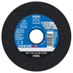 Disque à tronçonner SG STEEL D115x1mm droite acier perçage 22,23 mm PFERD (61340382)