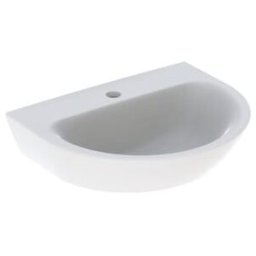 Geberit Renova Lavabo mural 50x40 cm, blanc, complet fermé, sans trop-plein (500498012)