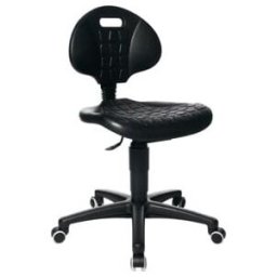 Chaise d'atelier pivotante rouleaux mousse polyuréthane noire 410-540 mm ; Topstar (72220 PUOH)