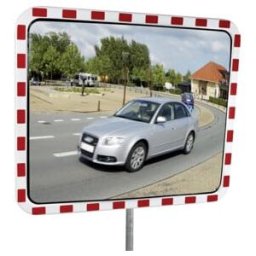 Dancop Miroir de circulation sans glace B600 × H400 mm surface miroir inox extérieur ; Dancop International (TM-B INOX 40 X 60)
