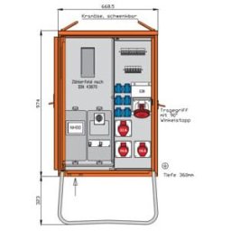 Walther Werke Armoire de distribution 44 kVA avec emplacement compteur WAV0170R1 ; walther_werke (5622068)