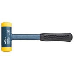 Wiha Massette sans rebond avec embouts mi-durs avec manche en tube d'acier, embout de massette rond (02122) 25 mm (02122)
