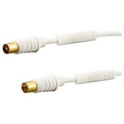 E+P Elektrik Câble d’antenne 2,5 m blanc or AB202GLose (8700602)