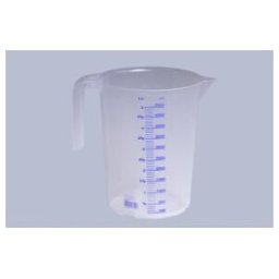 Récipient gradué 5 000 ml, PP, 2 échelles transparent, poignée ouvrir, empilable ; Hünersdorff (939500)