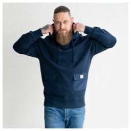 Sweat à capuche STIER Heavy Functional Pocket, Couleur Bleu, Taille XXL, coton organique (906676)
