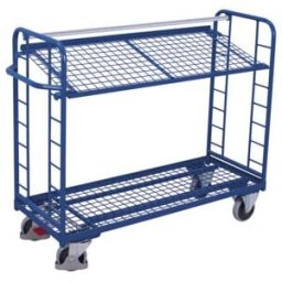 VARIOfit Chariot à étages avec 2 plateaux en fil métallique 1 650 × 650 mm (sw-640.223)