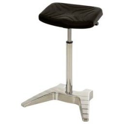 STIER Tabouret d’atelier XL 600–850 mm inclinaison 12° noir avec poignée et roulettes (907647)