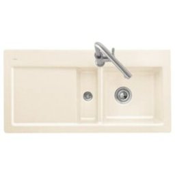V&B; Évier Subway 60 cuve à gauche, ivoire CeramicPlus ; Villeroy & Boch (677000FU)