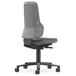 Bimos Chaise Neon XXL jusqu’à 180 kg avec roulettes Skintec bande flexible grise assise 470-640 mm (9575-4000-3278)