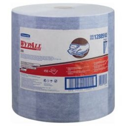 WypAll X90, 1 grande rouleau de 450 lingettes bleues 2 couches (12889)