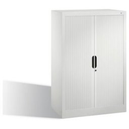 Buffet à dossiers C+P Omnispace avec volet roulant, 3 hauteurs de dossiers, H1230xL800xP420mm aluminium blanc ; C + P Möbelsysteme (3231-00 S10030)