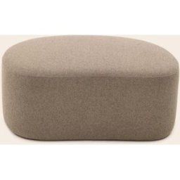 MADURA Pouf Julika Glory taupe - MARRON 95x70xH40 cm
