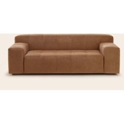 MADURA Canapé Uberto Opal caramel - MARRON 210x90xH66 cm