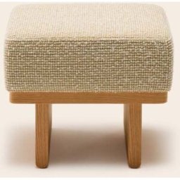 MADURA Tabouret Anca Pietro ivoire et naturel - NATUREL 50xP40xH45 cm