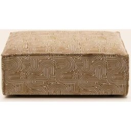 MADURA Pouf Dyonis Klark écru et moutarde - JAUNE 60x93xH37 cm