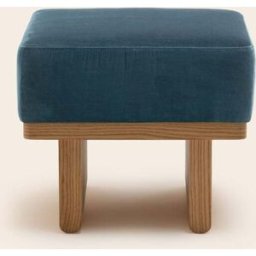 MADURA Tabouret Anca Dalila bleu de gris - BLEU 50xP40xH45 cm