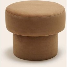 MADURA Pouf Poppie Dalila camel doré - MARRON Ø35xØ45xH36 cm
